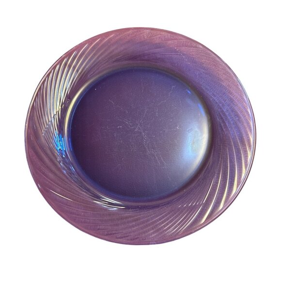 Pyrex USA Cobalt Blue Swirl Glass Dinner Plate 10.75 inch - Picture 1 of 5